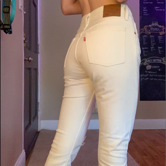 Levi’s 501 off white skinny jean size 25 - Picture 1 of 10